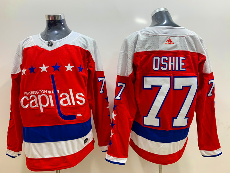 Men's Washington Capitals TJ Oshie #77 Red Jersey